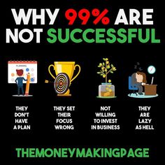 a poster with the words, why 99 % are not successful