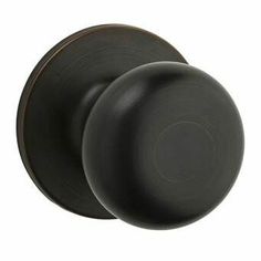 an image of black door knobs on white background