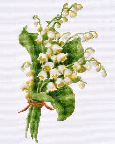 PRICES MAY VARY. 100% cotton 🌼 Flower embroidery kit "Lily of the Valley" includes everything to complete the embroidery project: pattern, guide, 16 count Aida fabric, threads, needle; ❗ This is a counted cross stitch kit - the canvas has NO PRINT on it! 📏 Finished size: 5.12" х 7.87" (13 cm х 20 cm); Colors: 13; Canvas color: white; General characteristics: full cross stitch in two strands; 💪 This kit is perfect for you if you have tried your hand at embroidery before and developed basic cra Lily Of The Valley Embroidery, Church Pulpit, Lily Of The Valley Flowers, Valley Flowers, Beautiful Cross Stitch, Cross Stitch Rose, Flower Embroidery Designs, Hand Embroidery Stitches, Counted Cross Stitch Kits