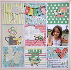 a child's scrapbook with pictures and words