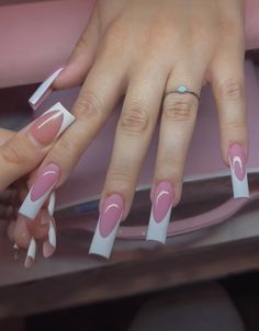 French Tip Acrylic Nails With Pink Base, Pink And White French Tip, V French Tip, Acrylics Ideas, Long French Tip Nails, Sassy Nails, White French Tip, White Acrylic Nails, French Tip Acrylic Nails