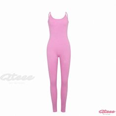 Qteee - Sleeveless Jumpsuit for Sporty Outfits and Activewear Pink Summer Unitard, Summer Sports Unitard, Pink High Stretch Sleeveless Bodysuit, Pink Sleeveless High-stretch Bodysuit, Pink Sleeveless Stretch Bodysuit, Pink Sleeveless Jumpsuits And Rompers For Workout, Trendy High Stretch Summer Unitard, Pink Sleeveless Athleisure Bodysuit, Sleeveless Stretch Unitard For Summer