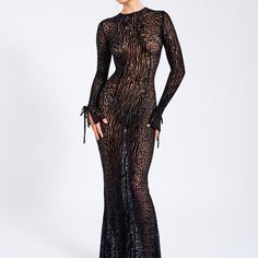 70s Gown, Miss Circle, Sheer Mesh Dress, Fishnet Dress, Backless Maxi Dress, Boujee Outfits, Burnout Velvet, Beautiful Costumes, Special Dresses