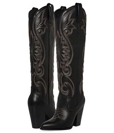 Black Cowgirl Boots, Cowgirl Boots Outfit, Bota Country, Moda Country, Steve Madden Boots, Western Boots Women, Western Booties, Fresh Shoes, Closet Fashion