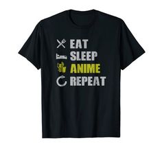 Anime Eat Sleep Anime Repeat Men Women Youth T-Shirt Shirt Designs For Men, Unique Tshirts, Tshirt Designs, Sleep, T Shirts For Women, Gift Ideas, Mens Graphic Tshirt, For Men