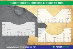 the t - shirt ruler / printing alignment tool is available for all types of shirts