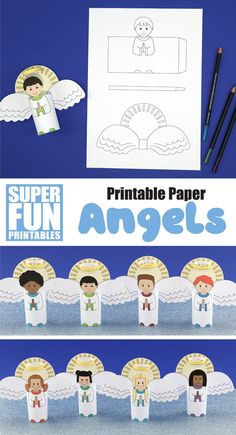 printable paper angels for kids to make