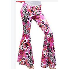 Material: Polyester Style2: Bootcut trousers Waist Type: Mid Waist Fashion Element: 3D/Stereo Pattern Style Type: Artistic Retro Style: Retro Style Pattern Type: Printing Leopard Print Accessories, Bootleg Pants, Celana Fashion, Retro Pants, Red Accessories, Style Hip Hop, Polyester Pants, Vintage Hippie, Estilo Hip Hop