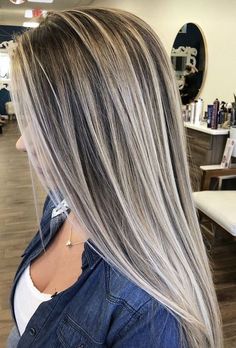 Rambut Brunette, Hair Without Heat, Hair Color Highlights, Long Straight Hair, Brunette Hair, Grey Hair, Blonde Hair Color