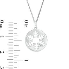 Cute and clever, this two-piece pendant set makes a great gift for any occasion. Crafted in sterling silver, the first pendant features a sculpted open snowflake centered with a sparking diamond accent. The second look features a round disc adorned with a snowflake-shaped cut-out. Buffed to a brilliant luster, each pendant suspends along an 18.0-inch rope chain that secures with a spring-ring clasp. Sterling Silver Snowflake Jewelry For Anniversary, Winter White Sterling Silver Necklaces, Silver Sterling Snowflake Jewelry, Silver Snowflake Sterling Silver Jewelry, Sterling Silver Snowflake Jewelry For Winter, Sterling Silver Necklace For Winter, Sterling Silver Jewelry For Winter Gifts, Winter Sterling Silver Necklace, Holiday Sterling Silver Jewelry