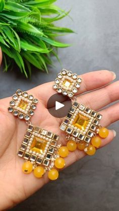 4.6K views · 340 reactions | Trending Kundan stone earrings 😍diy jhumka#diyearrings#creative#kundanearing#easydiyideas #viral#viralreels#trendingearring#trendingjewellery#reels#reelsvideo#instagram#kundan#kundanjewellery#mirror#beads#pearls #earrings | Easy Craftby Sania | Mohammad Faiz · Dekhha Tenu (From "Mr. And Mrs. Mahi") Diy Kundan Earrings, Diy Jhumka, Mohammad Faiz, Kundan Jhumka Earrings, Mirror Beads, Hoop Earrings Diy, Quilling Work