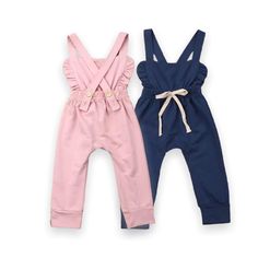 Soft and comfortable. This ruffled jumpsuit is sweet and playful for your little one. A great outfit for any occasion. Perfect for any and all-weather. Pair it with inner tops for cold weather or wear it alone on those hot summer days. Features a cross-back button closure and snaps between the legs. Add your little one initial to make it special! Text are all embroidered with high-quality, top-of-the-line materials on 100% soft cotton with a super soft protective lightweight backing. ❤️PERSONALI Cute Overalls For Spring Playdate, Cute Spring Overalls For Playdate, Cute Overalls For Playdate In Spring, Solid Color Bubble Romper With Ruffles For Playtime, Cotton Ruffle Bubble Romper For Playdate, Cotton Bubble Romper With Ruffles For Playdate, Playtime Bubble Romper With Ruffles, Cotton Jumpsuits And Rompers With Ruffles, Sleeveless Jumpsuits And Rompers With Ruffles For Playtime