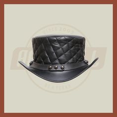 Description: * High-Quality Craftsmanship hand made * Real Leather * 100% pure leather **Those living in remote areas will have to pay $50 extra as shipping charges before the item is shipped. Sizing Heads come in all sizes, and in a lots variety of shapes. Although high quality hats are adaptable, and will usually conform to differences in shape with a little wearing, it is essential that the size be correct for the head. To determine your hat size, measure the circumference around your head, k Black Leather Hat, Leather Top Hat, Quilted Top, Leather Hat, Top Hats, Leather Hats, Quality Hats, Mens Leather, Top Hat