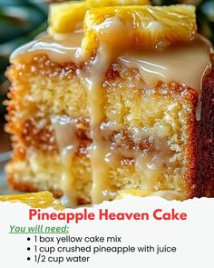 Heaven Cake Recipe, Pineapple Frosting, Heavenly Cake, Heaven Cake, Grandma Pie, Fusion Dishes, Frosting Tips, Tropical Twist, Pineapple Cake