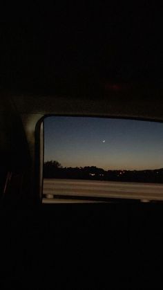 the view from inside a car at night