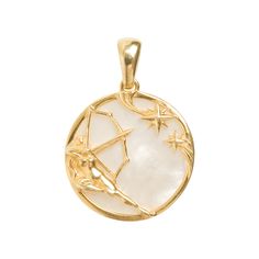 Sagittarius (November 22 - December 21) Adventurous and free-spirited Sagittarius, this 18ct gold-plated Sterling Silver necklace with a Mother of Pearl Zodiac pendant captures your love for exploration and boundless optimism. Renowned for your wanderlust and philosophical outlook, you are always seeking new experiences and knowledge. The radiant glow of Mother of Pearl reflects your cheerful and open-minded nature, while the gleaming gold plating symbolizes your enthusiasm and zest for life. This Sagittarius star sign pendant is designed to accompany you on your journeys, adding a touch of elegance to your adventurous style. A perfect gift for those who admire your spirit of adventure or for anyone who treasures jewellery that inspires freedom and joy. Wipe clean with a soft cloth Sagittarius Star, Sagittarius Star Sign, Treasure Jewelry, Ivory Wedding Shoes, Wedding Boots, Sign Necklace, Mother Of Pearl Jewelry, 22 December, June Birthstone Jewelry