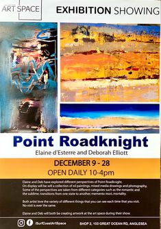 an advertisement for the art show point roadnight, featuring paintings by artists from different eras