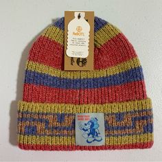 Timberland X Bee Line Billionaire Boy’s Club Rebotl Beanie Hat -Os -Multicolor -60% Recycled Polyester/30% Acrylic/10% Wool -Nwt Retro Multicolor Hats For Outdoor, Casual Adjustable Yellow Beanie, Casual Yellow Adjustable Beanie, Retro Adjustable Winter Hats, Retro Winter Hat One Size, Retro Winter Beanie Hat, Retro Beanie Hat, One Size Fits Most, Retro Beanie Hat One Size, Funky Winter Beanie Hats