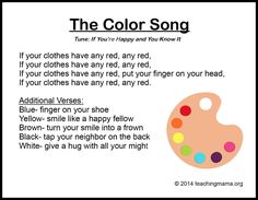 the color song is written in black and white