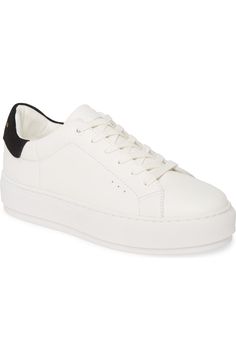 Kurt Geiger London Laney Sneaker (Women) | Nordstrom Uncommon Gifts, Chic Sneakers, Kurt Geiger, Street Chic, Up Styles, White Sneaker, Soft Plush, Womens Sneakers, Leather Upper