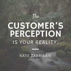 a river with moss growing on it and the words, the customer's perception is your reality