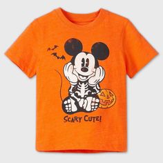 New With Tags Disney Mickey Mouse Halloween Short Sleeve Graphic T-Shirt. Glow In The Dark. Scary Cute. Orange Size: 4t Disney Halloween Short Sleeve Tops, Cute Mickey Mouse Tops For Fall, Halloween Mickey Mouse Short Sleeve T-shirt, Halloween Mickey Mouse T-shirt For Disney Fans, Cotton Mickey Mouse T-shirt For Fall, Halloween Mickey Mouse Crew Neck Top, Mickey Mouse Tops For Disney Halloween Events, Mickey Mouse T-shirt For Disney Fan Events In Fall, Boy Halloween Shirts