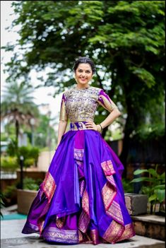 Aarya Ambekar, India Trip, Lehenga Saree Design, Recycled Dress, New Saree Blouse Designs, Stylish Short Dresses, Half Saree Designs