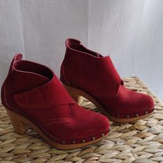 Pedro Garci Red Suede Studded Ankle Booties 37.5 Amazing Pre-Loved Condition. Examine Pictures As They Are Part Of The Description. F Red Suede, Ankle Booties, Bootie Boots, Ankle Boots, Women Shoes, Boots, Red, Women Shopping, Color