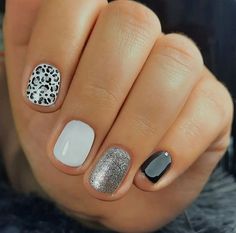 Semi Ideas, Nails Print, Multicolored Nails, The Audacity, Spring Nail Designs, Animal Print Nails, Nail Photos, Cute Gel Nails, Shellac Nails