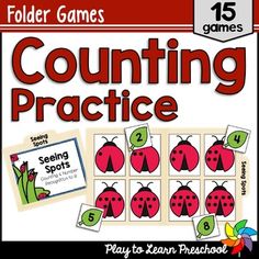 the counting practice game with ladybugs and numbers for children to use in their classroom