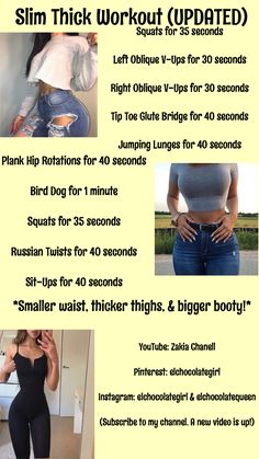 a poster with the instructions for how to do slim waist workouts and other exercises