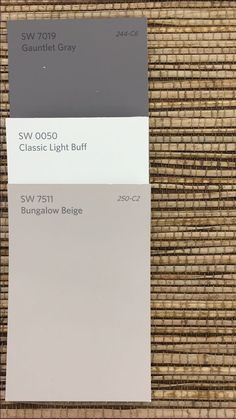 the swatches are showing different shades of gray and white, along with some other colors