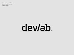 the logo for devab is shown in black on a gray background with white lettering