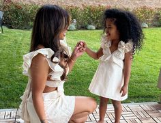 Mother Daughter Bonding, Long Natural Hair, Mother Daughter, Neutral Colors, Everyday Life, Natural Hair, Baby Clothes, Natural Hair Styles, White Dress