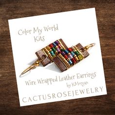 Earring Kit, Leather Earrings, Wire Wrapping, Color Me, Color