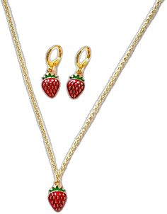 Trendy Strawberry Print Jewelry As Gift, Trendy Strawberry Print Jewelry Gift, Trendy Adjustable Fruit Design Jewelry, Trendy Gold Jewelry With Fruit Design, Strawberry Jewelry, Earrings Y2k, Strawberry Necklace, Strawberry Earrings, Y2k Jewelry