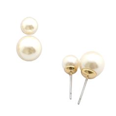 Wedding Earrings Double Pearl Stud Earrings Earrings Double, Pearl Stud Earrings, Pearl Studs, Wedding Earrings, Stud Earrings