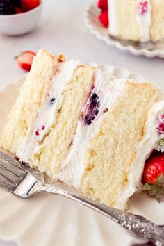 Chantilly Cake Recipe. Homemade moist yellow cake layered with fluffy sweet cream cheese whipped cream frosting and fresh berries. This Chantilly Cake is famous at Whole Foods and here's my copycat version so you can make it at home. This is the best Chantilly Cake recipe!