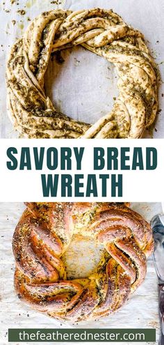 this savory bread wreath is so easy to make