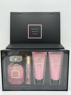 Victoria's Secret Bombshell 4PCS Eau de Parfum Gift Set For Women. New in original package/Box Victoria's Secret Bombshell Gift Set For Women 3.4 fl oz / 100ml Bombshell EDP 3.4 fl oz / 100ml Fine Fragrance Wash/Gel 3.4 fl oz / 100ml Fine Fragrance Lotion 0.23 oz / 7 ml EDP Rollerball BRAND NEW product Product condition: Gift Set Packaging, Never Used. The picture is an ACCURATE REPRESENTATION. Please contact us if you have any questions All our products are 100% AUTHENTIC . If there is any issu Victoria Secret Perfume Set, Victoria Secret Bombshell Perfume, Victoria Secret Gifts, Gift Set Packaging, Victoria's Secret Perfume, Set Packaging, Victoria's Secret Bombshell, Victorias Secret Set, Perfume Photography