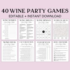 wine party games for adults and teens to play on the gourmet menus