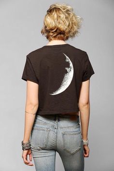 Madly Deeply, Truly Madly Deeply, Mode Casual, Cute Shirt, Cropped Tee, Moon Stars, Dieselpunk, Look Plus, Looks Style