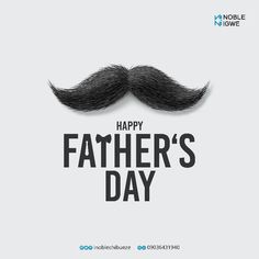 a happy fathers day card with a mustache