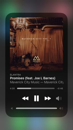 an audio player with music playing on it's screen and the words, elantra proms feat joe barriers