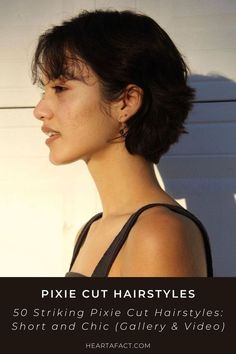 50 Striking Pixie Cut Hairstyles: Short and Chic (Gallery & Video) | 50 Stunning & Aesthetic Pixie Cut Hairstyles to achieve that Chic Look | Hairstyles For Short Hair- Wavy, Curly, Straight, Medium, Punk, and More Short Hairstyles Pulled Back, Women Short Haircut With Bangs, Short Hairstyle Layers Women, 90s Long Pixie, Celebrity Pixie Haircut, Short Dark Hair Women, Long Pixie Round Face, Masc Women Hairstyles, Short Bob Wispy Bangs