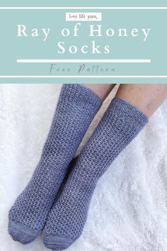 Ray of Honey Socks (Free Textured Sock Knitting Pattern) Kroy Socks Free Pattern, Sock Knitting Pattern, Texture Socks, Fall Crochet Patterns, The Ray, Sock Knitting, Modern Knitting, Sock Knitting Patterns