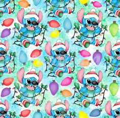 an image of a cartoon character with many balloons and christmas lights on the wallpaper