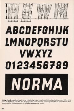 a black and white poster with some type of font on it's side, including the letters