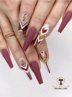 Candy hearts Valentine’s Day nails 2024 | Valentines Nail Burgundy Coffin Nails, Acrylic Ombre, Coffin Design, Short Stiletto, Ombre Burgundy, Valentines Day Nail, 3d Nail Art Designs, Nails Ombre, Elegant Nail Art