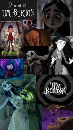 the animated characters in tim burton's movie series are featured on their own screen